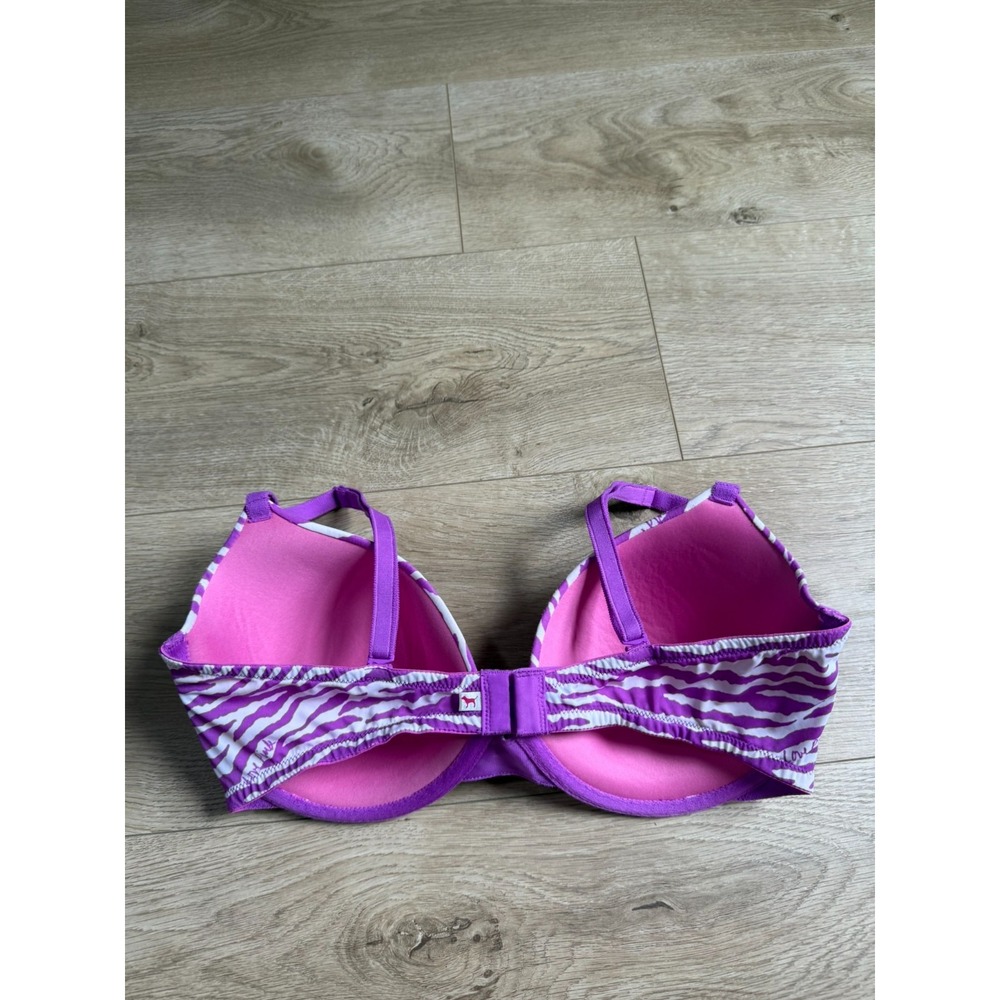 VS PINK Zebra Print Wear everywhere Demi Bra 36D Victorias Secret y2k style - Picture 7 of 11